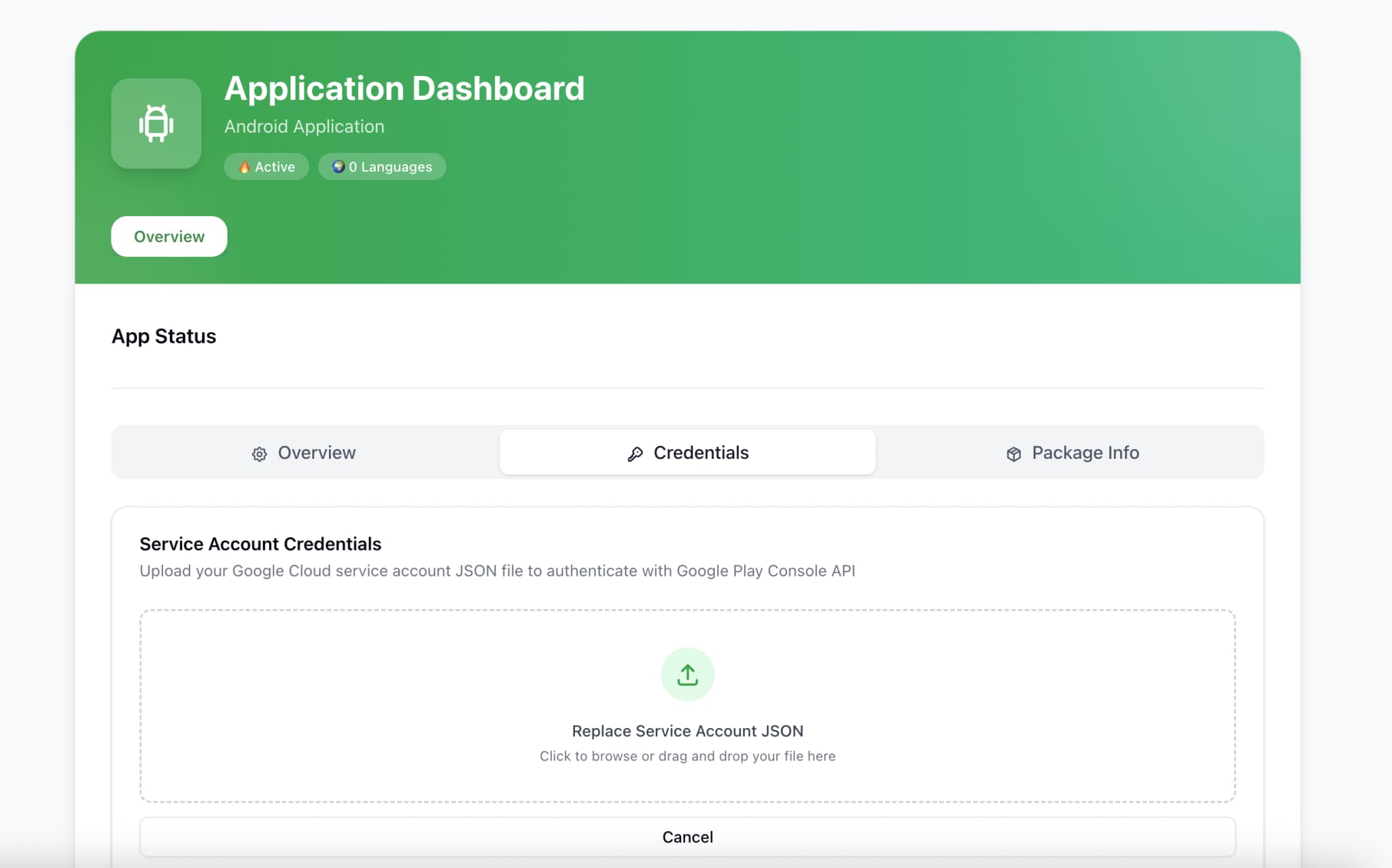 Google Play Console dashboard