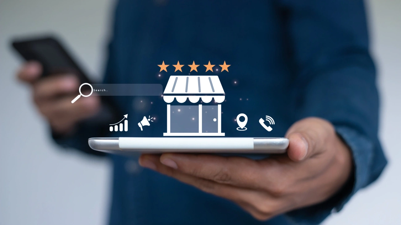 Professional app store screenshot design with device mockup and marketing text overlay with actionable insights