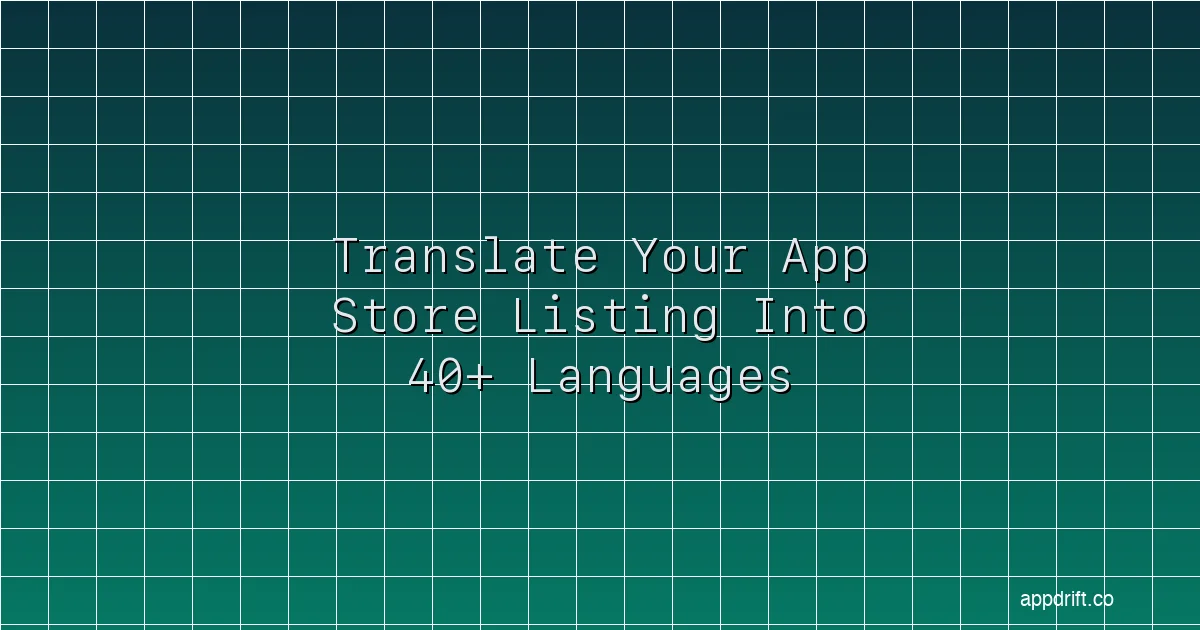 App store listing translation dashboard showing metadata being translated into multiple languages with AI-powered localization tools.